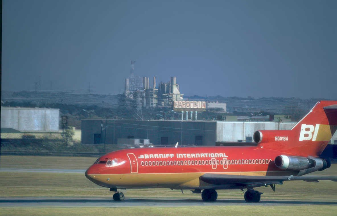 boeing 727 dfw Vintage A4 Photo Print