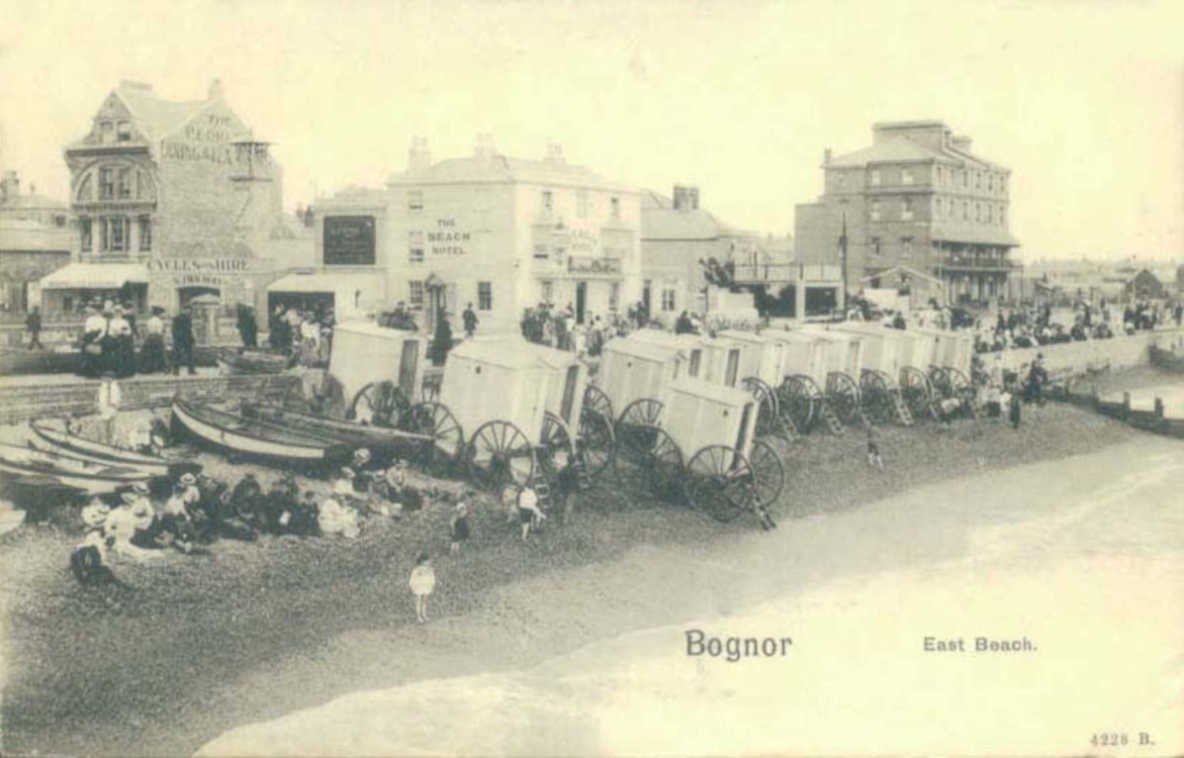bognor east beachVintage 1880s 1900s A4 Photo Print