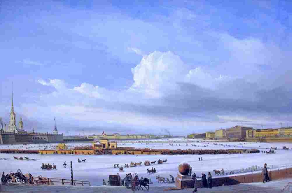 bogolyubov sledging on the neva Art A4 Photo Print