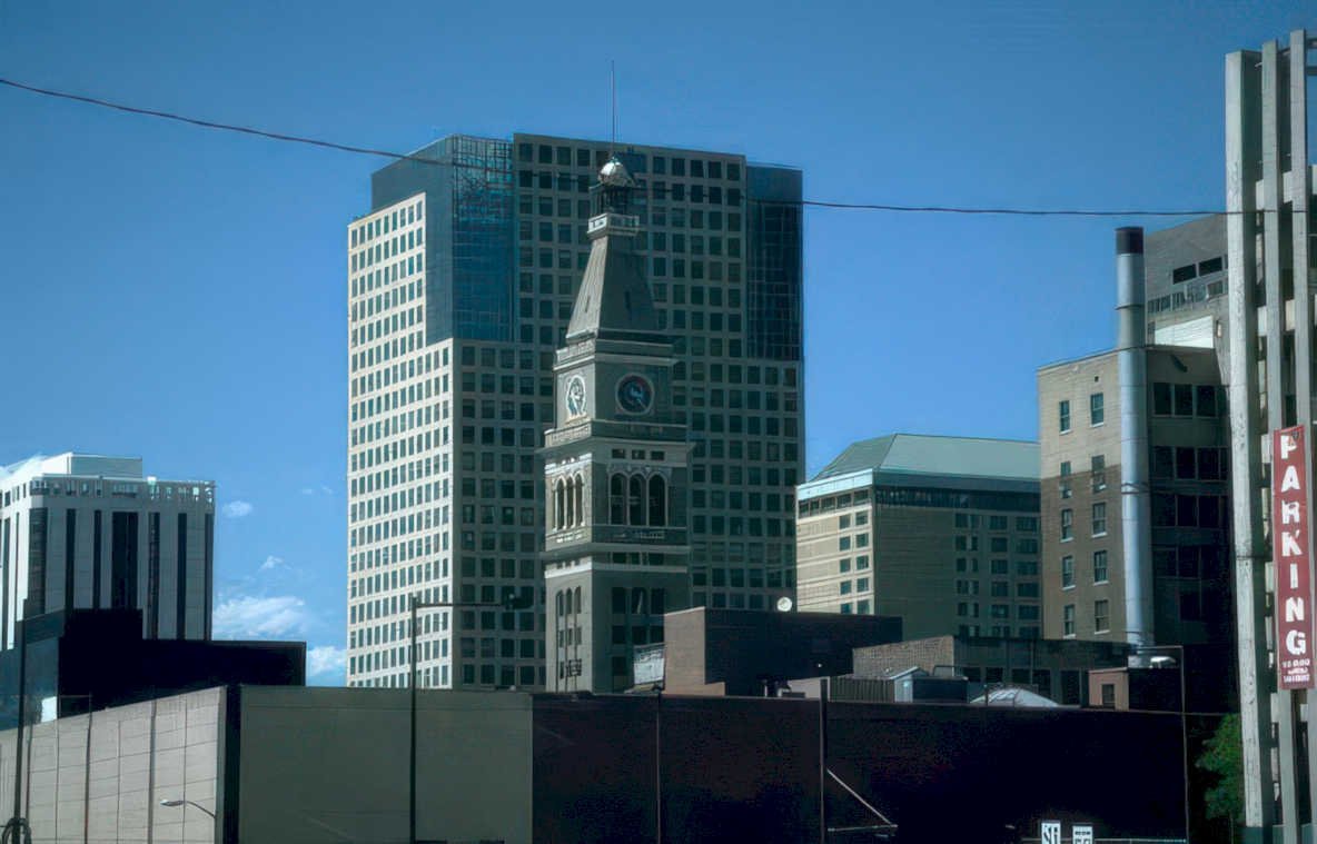 boise cityscape skyline Vintage A4 Photo Print