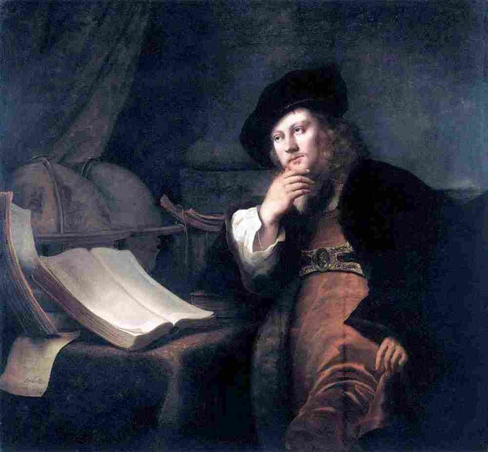 bol A Scholar at His Desk Art A4 Photo Print