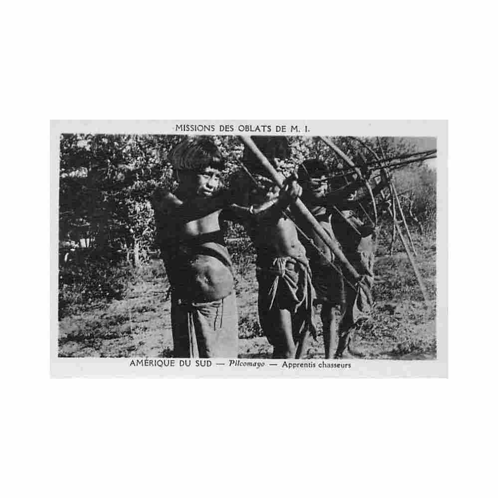 bolivia pilcomayo jovenes cazadores indios misiones de los oblatos de maria inmaculada Vintage A4 Photo Print