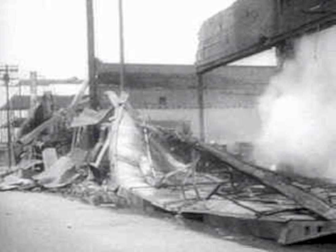 bomber wreckage hangar1980s 1990s A4 Photo Print