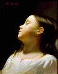 bonnat sleeping girl Art A4 Photo Print