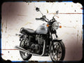 bonneville A4 Photo Print Motorbike Vintage Aged