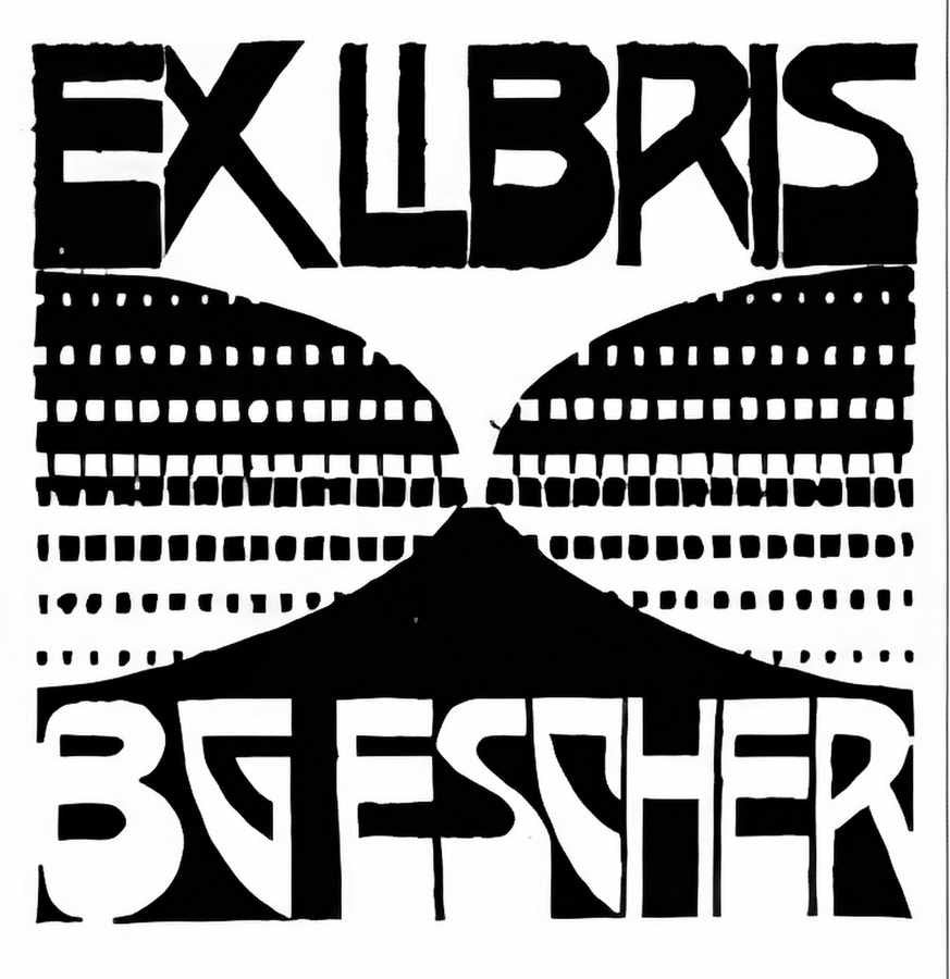 bookplate b g escher beer mc escher 1922 A4 Photo Print