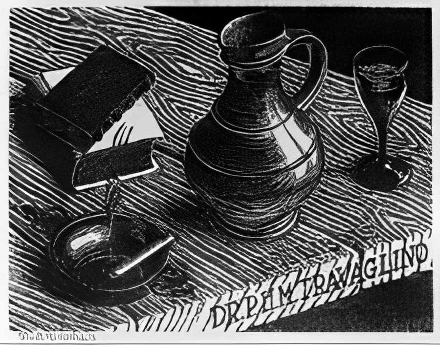 bookplate dr p h m travaglino mc escher 1940s A4 Photo Print