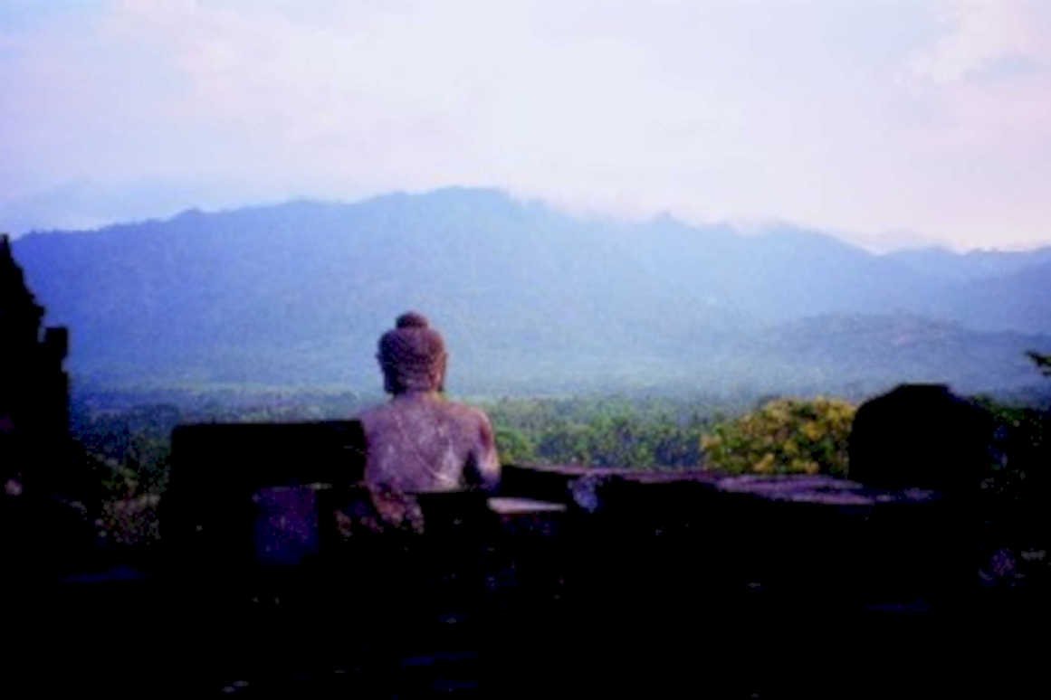 borobudur sunrise buddha1980s 1990s A4 Photo Print