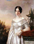 borsos lady with a lorgnette Art A4 Photo Print