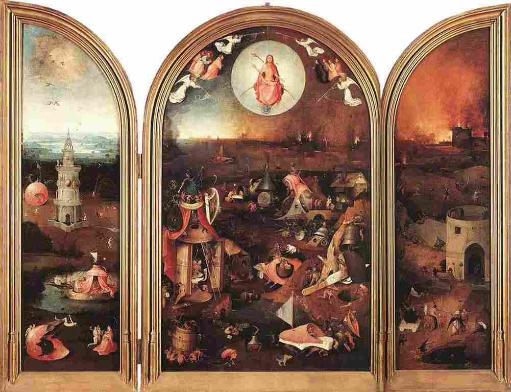 bosch Last Judgement Three Panels Art A4 Photo Print