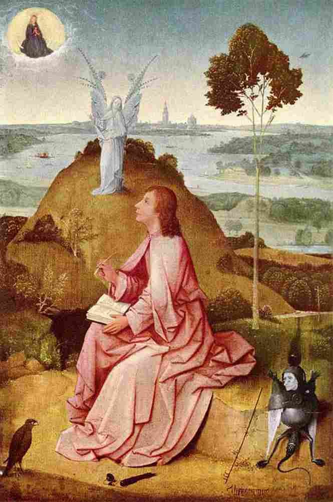 bosch Saint John on Patmos Art A4 Photo Print