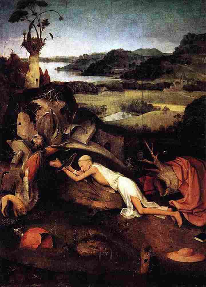 bosch St Jerome in Prayer Art A4 Photo Print