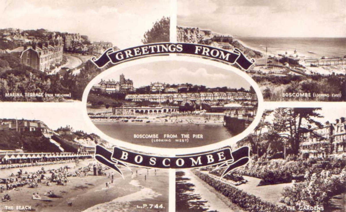 boscombe marina pierVintage 1880s 1900s A4 Photo Print