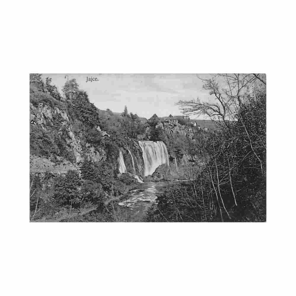 bosnia jajce waterfall Vintage A4 Photo Print