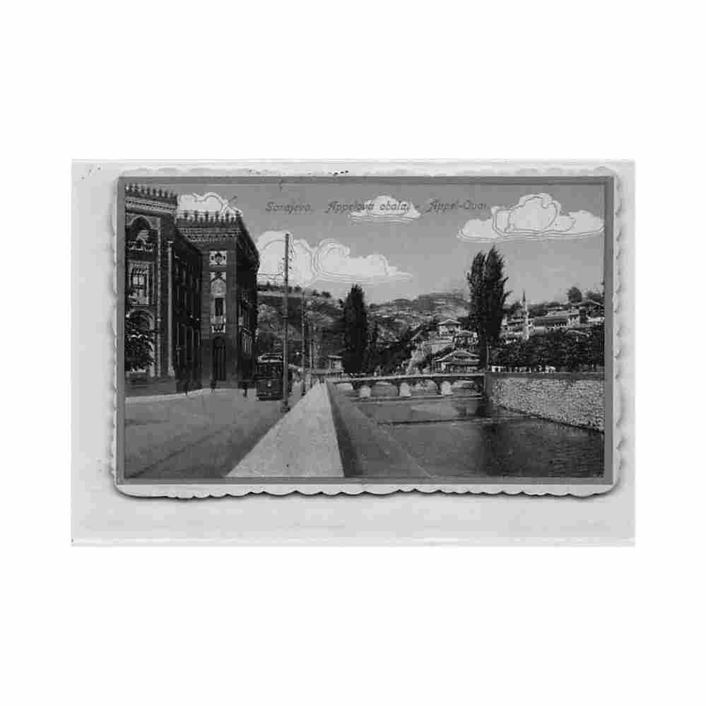 bosnia sarajevo appelova obala l rajzer Vintage A4 Photo Print