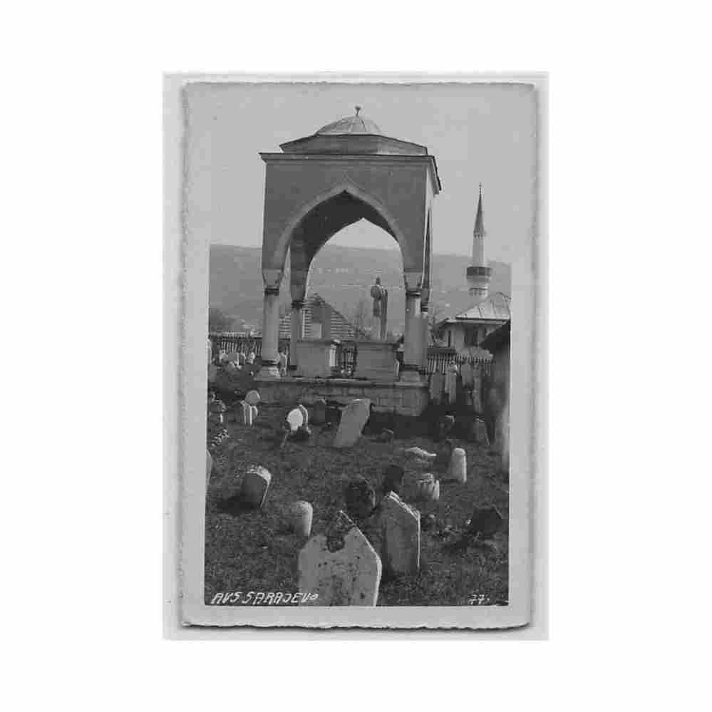 bosnia sarajevo muslim cemetery Vintage A4 Photo Print