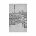 bosnia sarajevo street view leon finzi Vintage A4 Photo Print