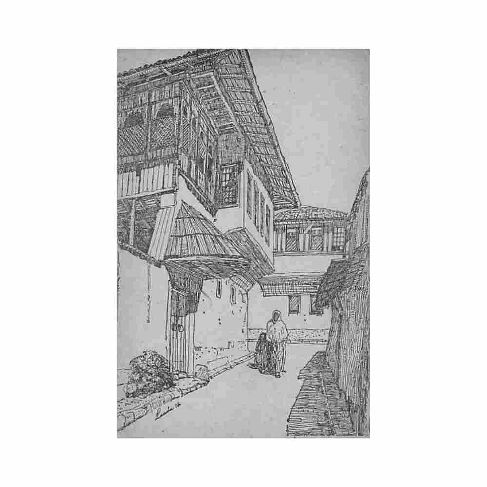 bosnia sarajevo typical house leon finzi Vintage A4 Photo Print
