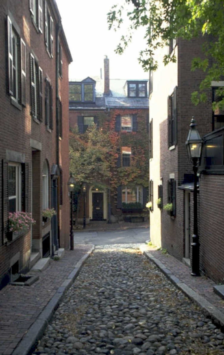 boston beaconhill autumn 1980s 1990s A4 Photo Print