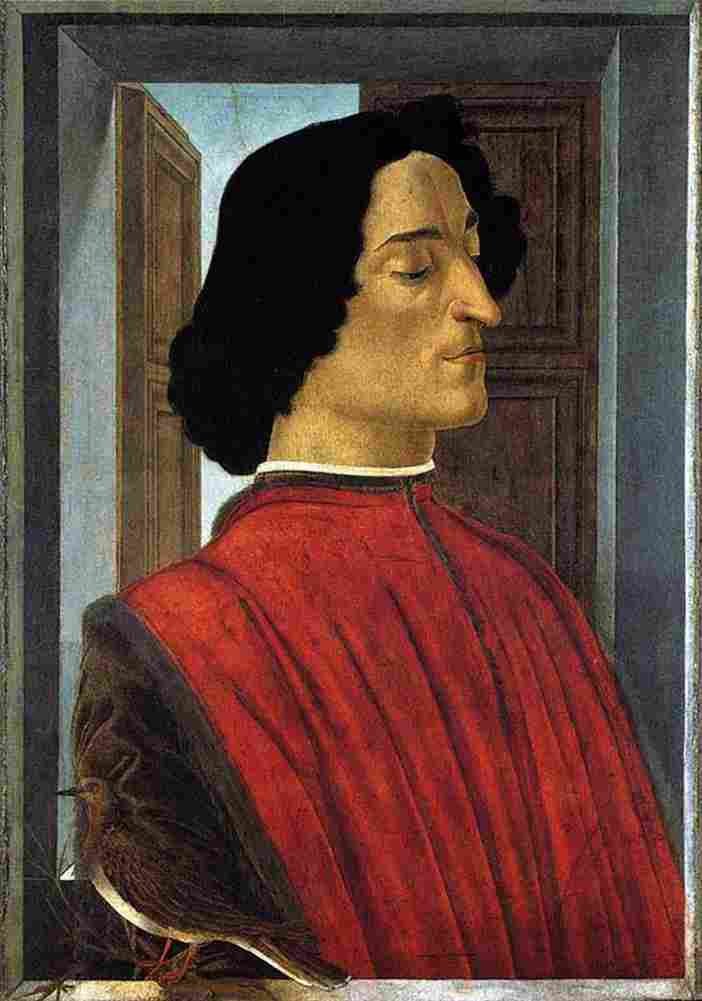 bot Portrait of Giuliano de Medici Art A4 Photo Print