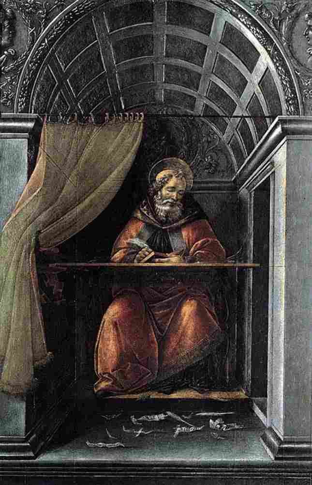 bot St Augustine in His Cell Art A4 Photo Print