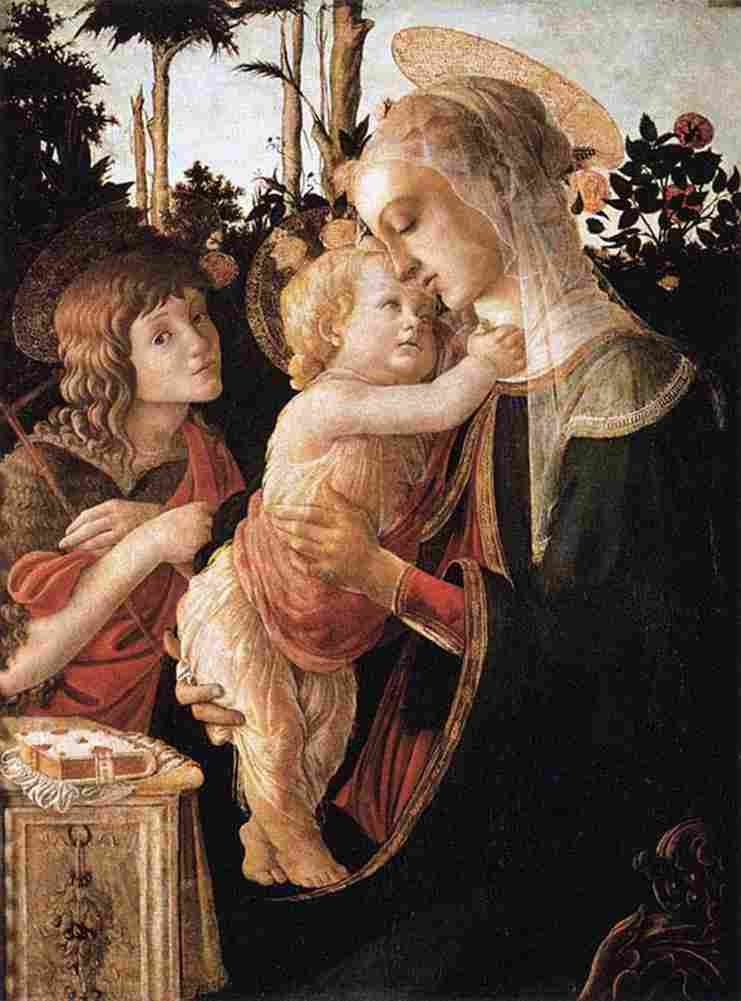 bot Virgin and Child with Young St John the Baptist Art A4 Photo Print