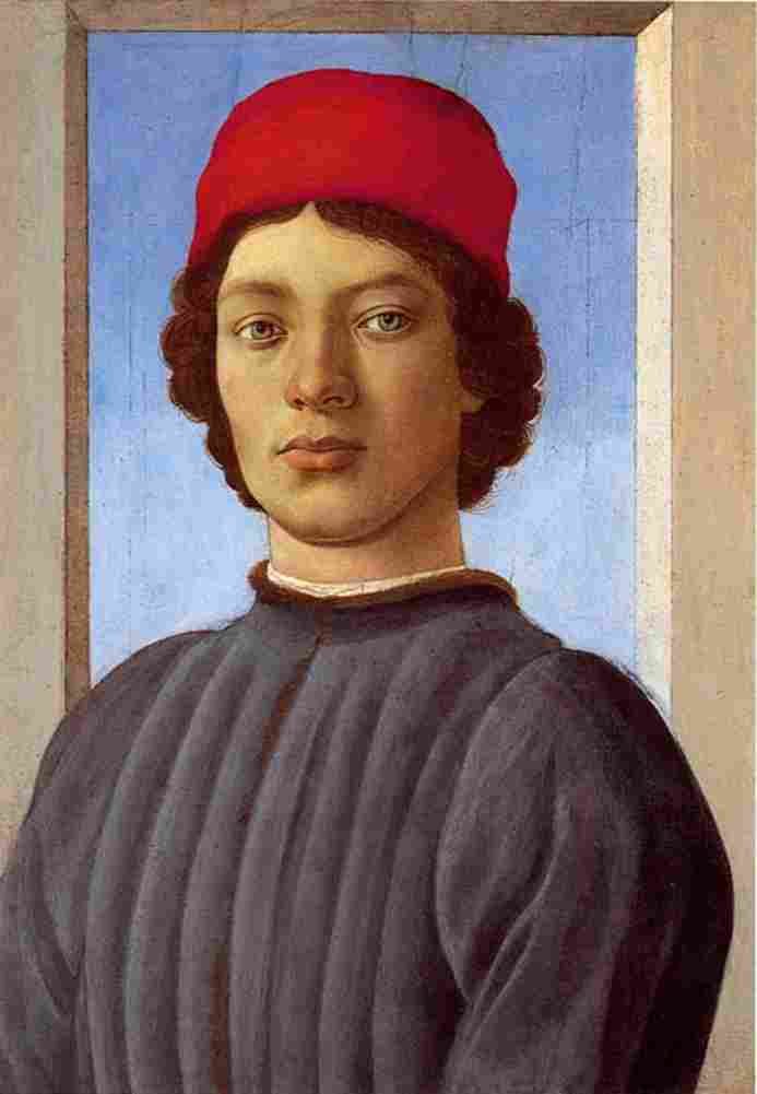 bot a young man with red hat Art A4 Photo Print