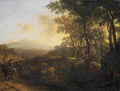 both Italian Landscape with Mule Driver Art A4 Photo Print