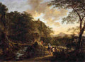 both Landscape with a Peasant Woman on a Mule Art A4 Photo Print