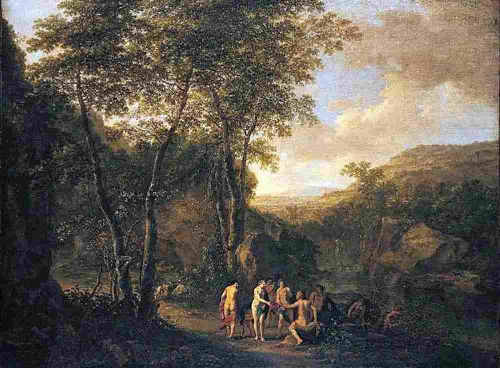 both Landscape with the Judgement of Paris Art A4 Photo Print