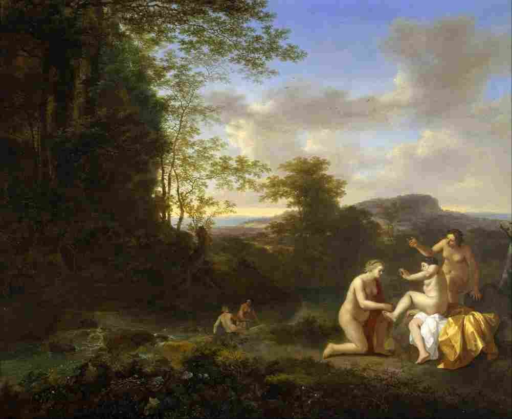 both jan landscape with nymphs Art A4 Photo Print