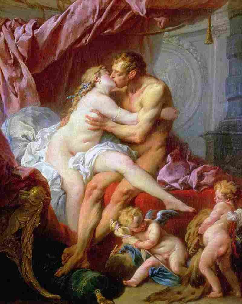 bouc Heracles and Omphale Art A4 Photo Print