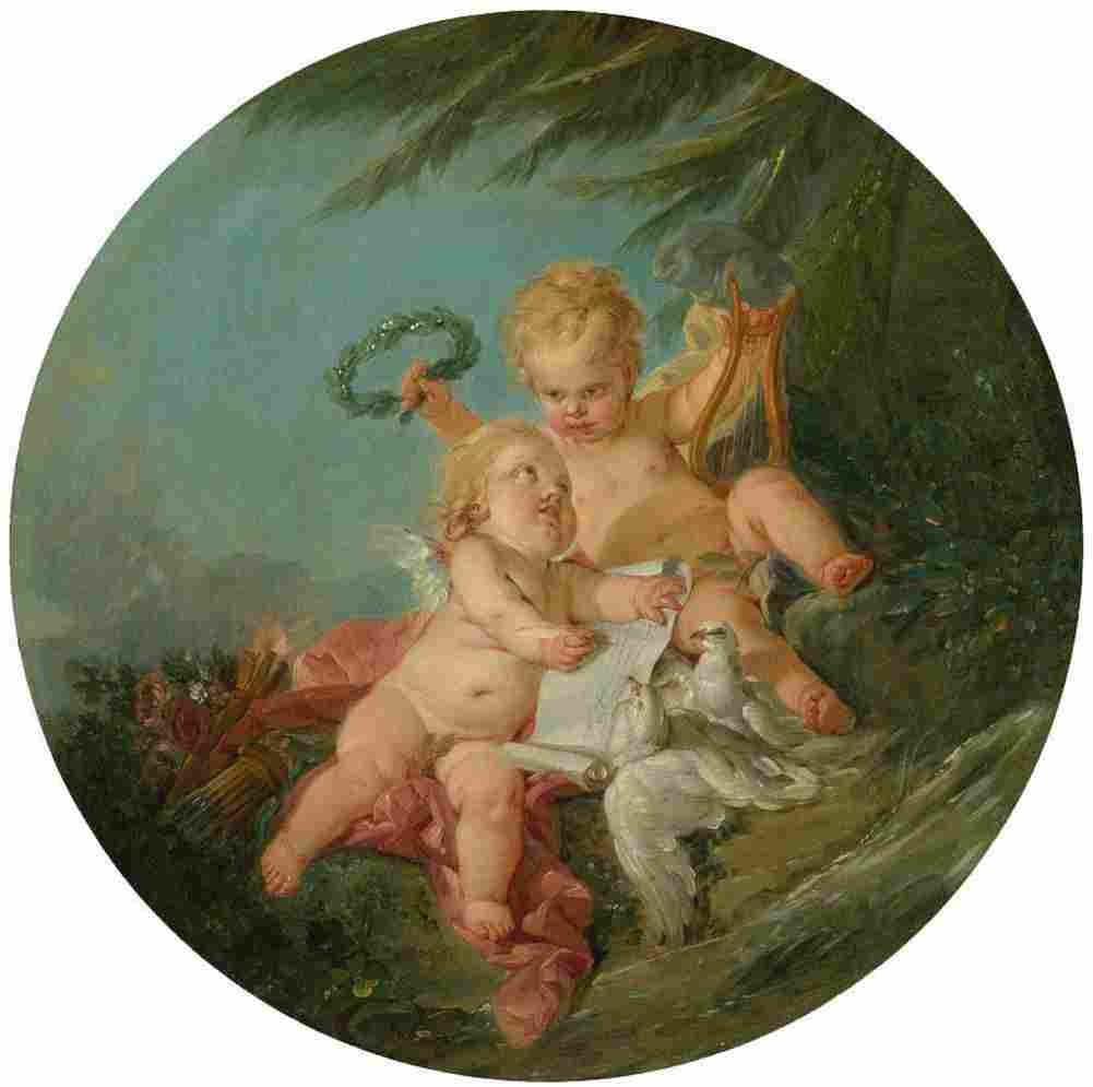boucher an allegory of poetry Art A4 Photo Print