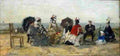 boud Characters on the Trouville Beach Art A4 Photo Print