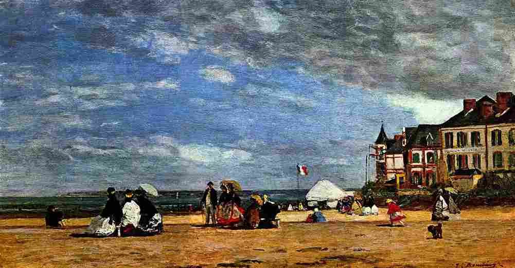 boud Der Strand von Trouville Art A4 Photo Print