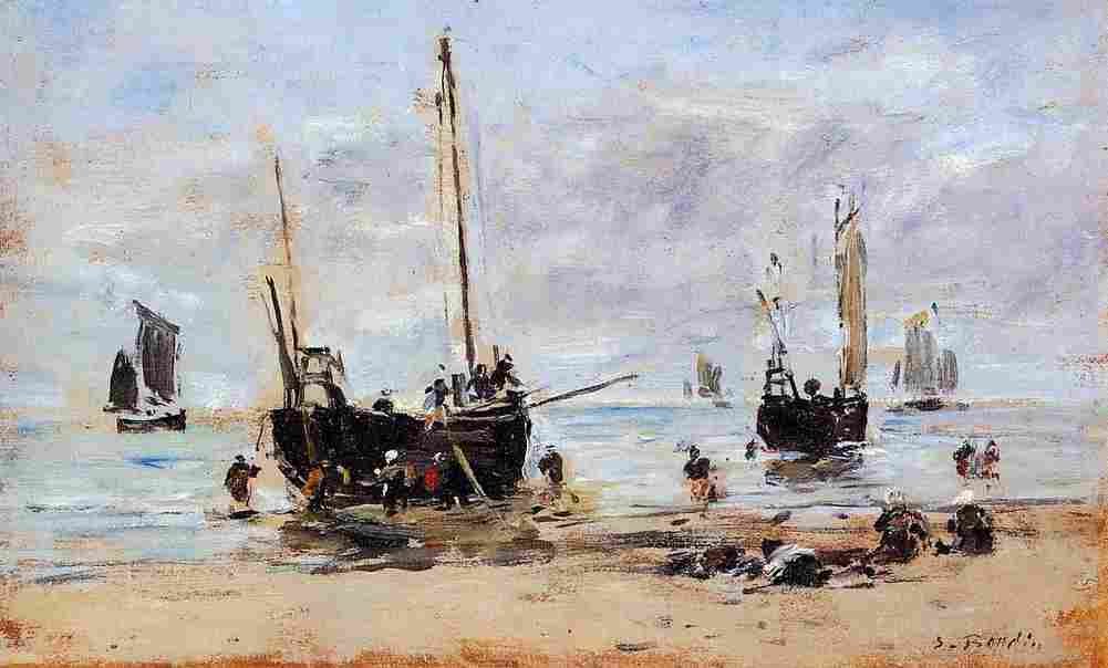 boud Fishermen at Low Tide Art A4 Photo Print
