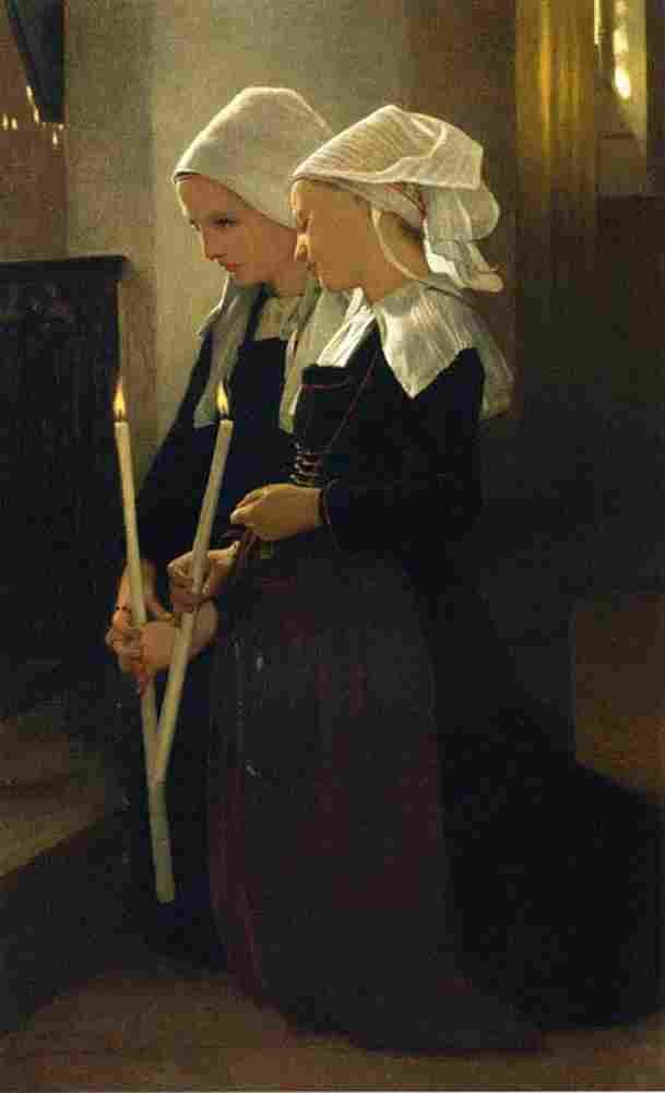 boug Prayer at Sainte Anne dAuray Art A4 Photo Print