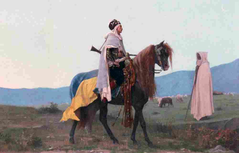 boul An Arab Horseman Art A4 Photo Print