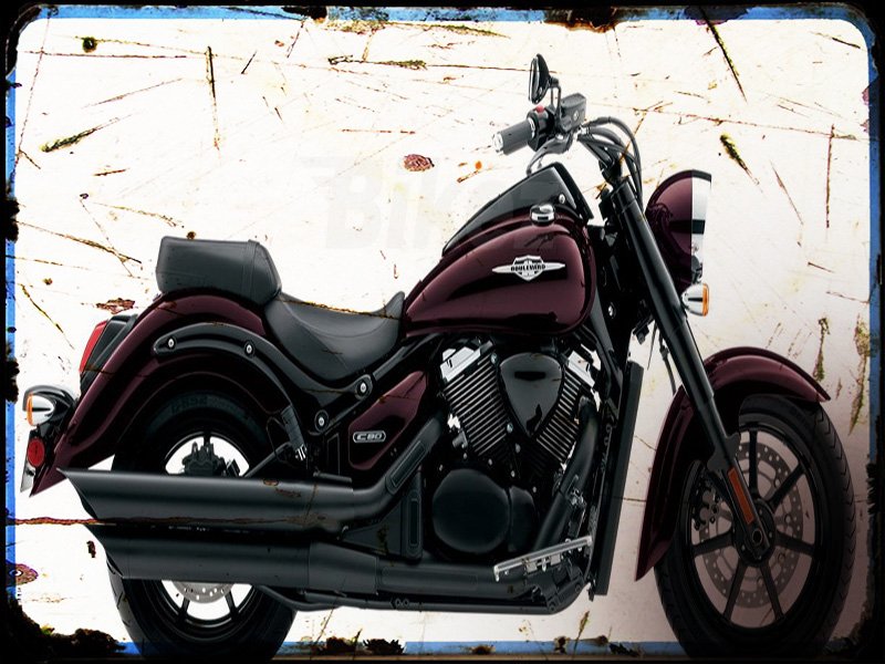 boulevard c90 b o s s Suzuki A4 Photo Print Motorbike Vintage Aged