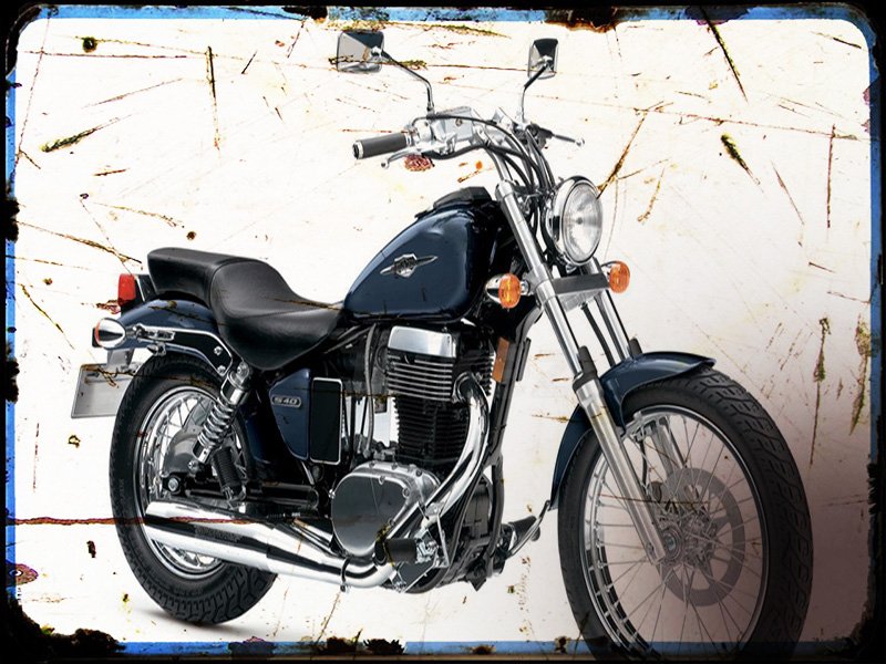 boulevard s40 Suzuki A4 Photo Print Motorbike Vintage Aged