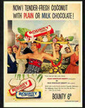 bounty chocolate 1950s Advert A4 Photo Print