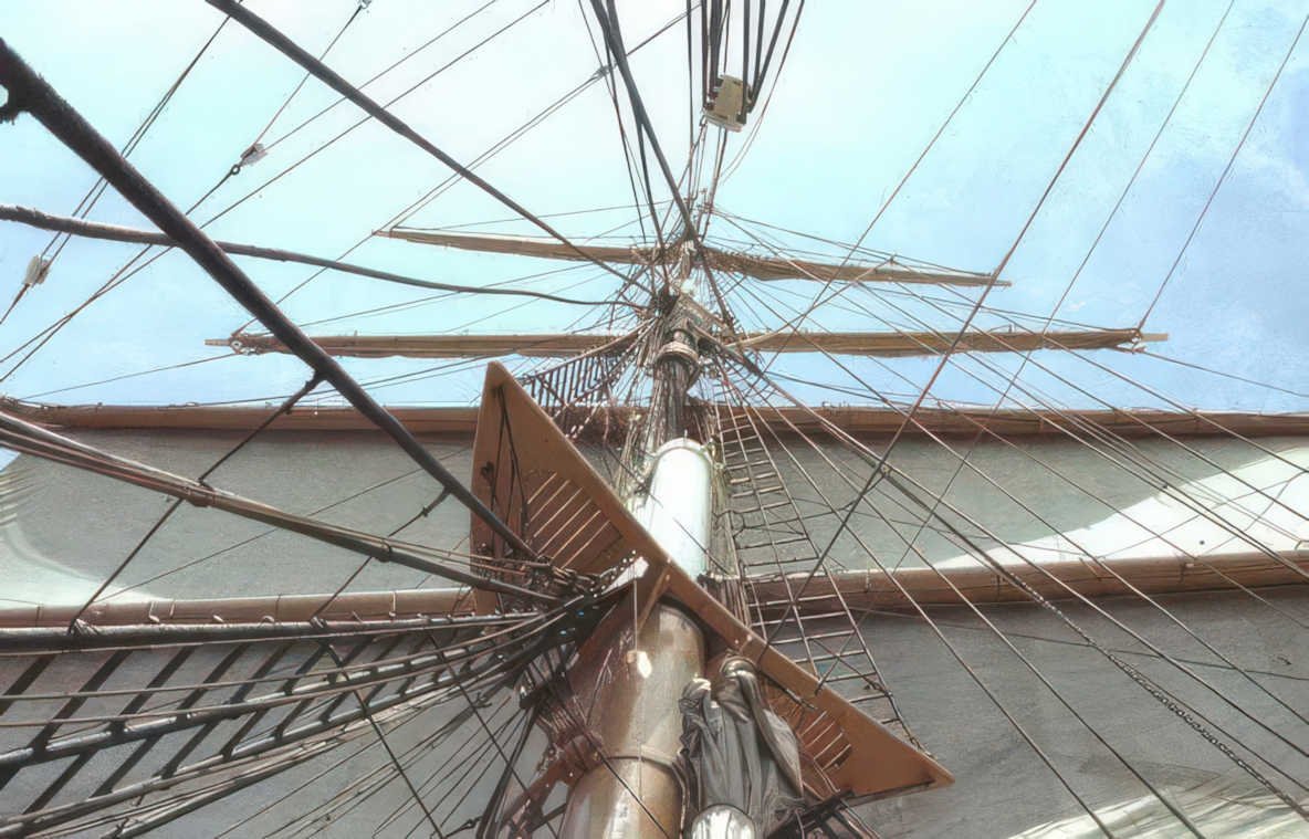 bounty mast rigging Vintage A4 Photo Print