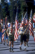 boy scouts parade Vintage A4 Photo Print
