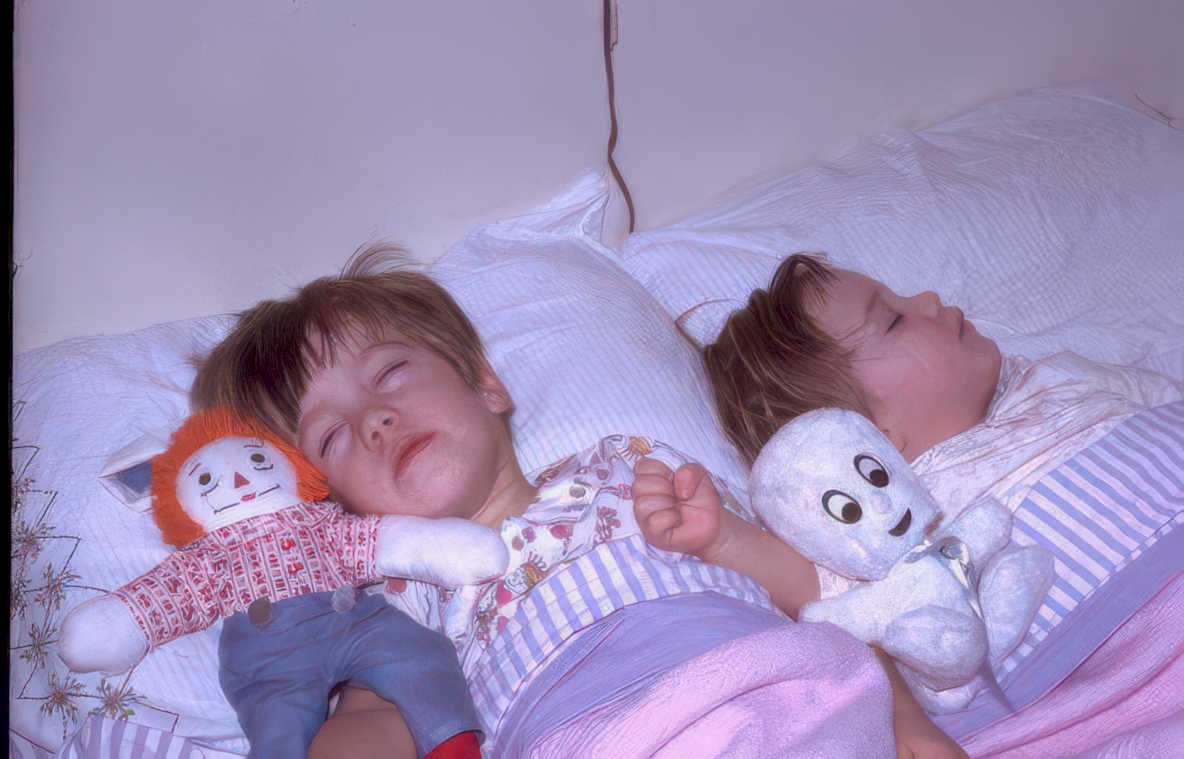 boys bed flowers Vintage A4 Photo Print