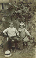 boys crate fence Vintage world war A4 Photo Print