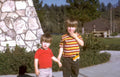 boys pillar stone Vintage A4 Photo Print