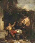 braekeleer in front of the tavern wine love and music Art A4 Photo Print
