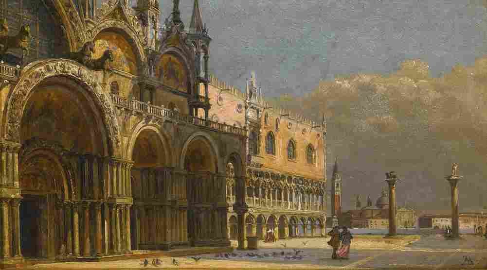 brandeis a windy day saint mark s square Art A4 Photo Print
