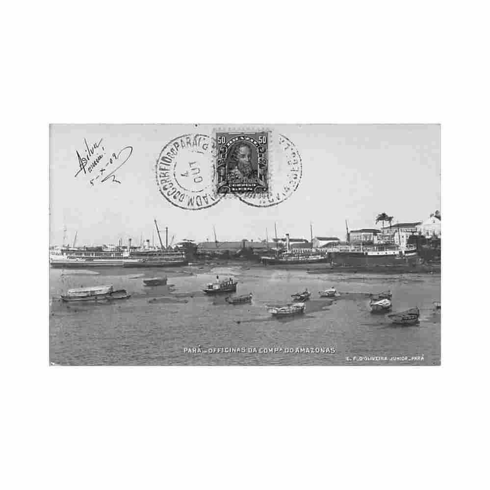 brasil belem officinas da companhia do amazonas ed ef d oliveira junior Vintage A4 Photo Print