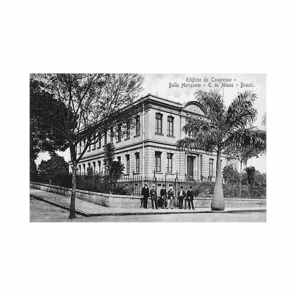 brasil bello horizonte edificio de congresso ed lunardi machado Vintage A4 Photo Print